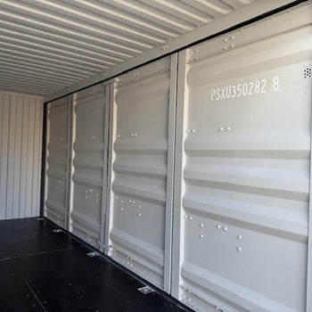 20 Fuß High Cube Open Side / Lagercontainer One Way RAL 7016