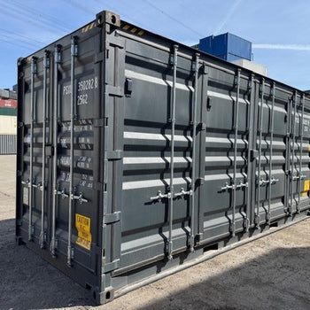 20 Fuß High Cube Open Side / Lagercontainer One Way RAL 7016