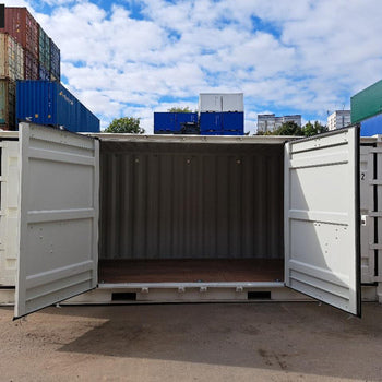 20 Fuß Open Side One Way Lagercontainer RAL 9010