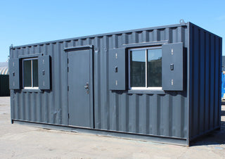 Bürocontainer. 20 Fuß mit 2 Fenstern