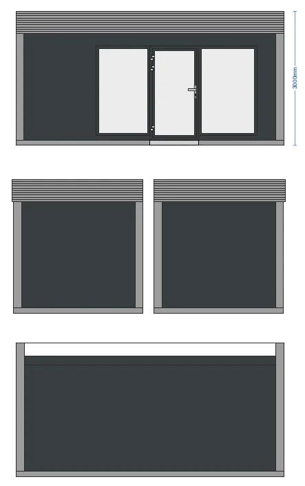 Modularer Bürocontainer 6,00 × 2,90 m – 17,4 m²
