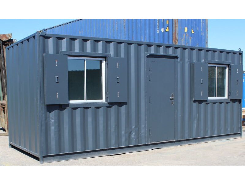 Bürocontainer. 20 Fuß mit 2 Fenstern