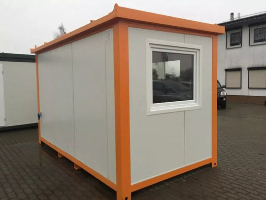 Neues 4x2,4 m Containerbüro – Sicherheitsposten / Zugangskontrolle 9,6 m²