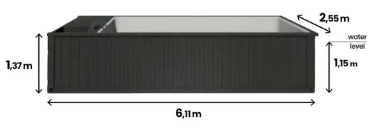 Containerbecken 6,2 mx 2,5 m Jet Swim, Sport&amp;Spa-Neu